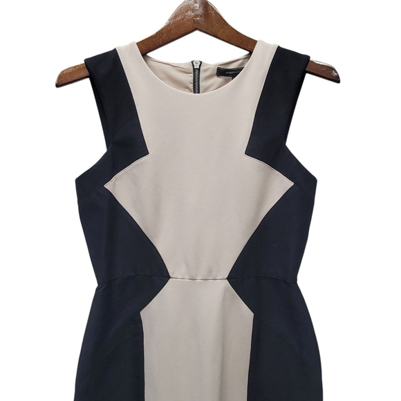 BCBGMAXAZRIA Evelyn Fully Lined Colorblocked Knee-length Dress Size 4 Pre-owned - Picture 7 of 10